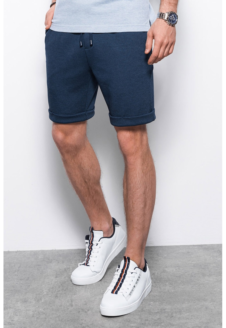 Pantaloni scurti texturati cu buzunare laterale