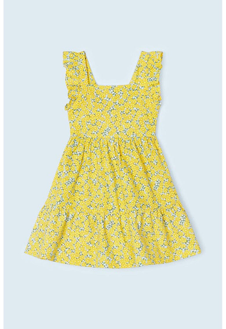 Rochie de bumbac cu imprimeu - Galben -