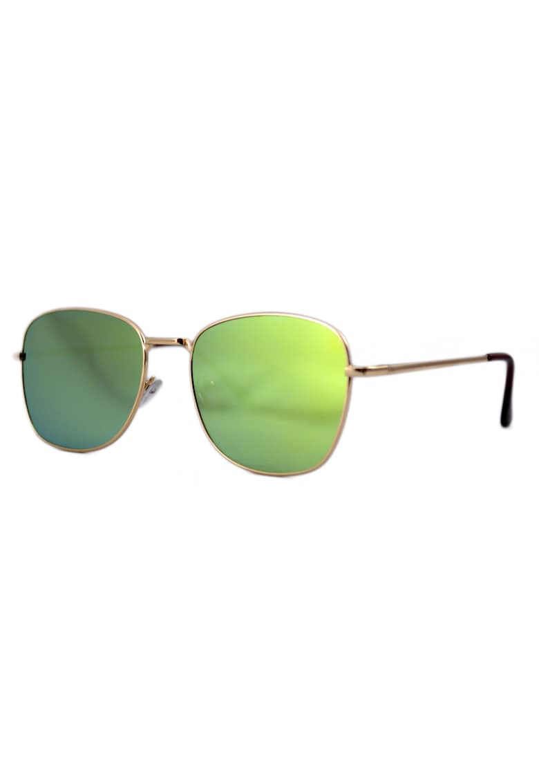 Ochelari de soare Aviator Oglinda Verde deschis cu reflexii - Auriu