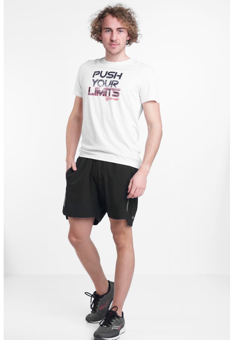 Tricou cu imprimeu text pentru alergare Benger