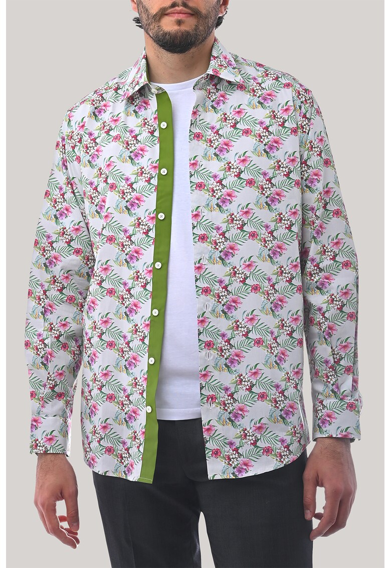 Camasa regular fit cu model floral