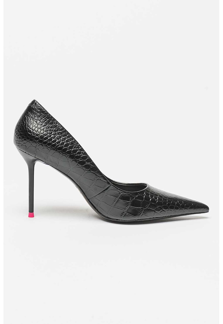 Pantofi stiletto de piele cu aspect de piele de crocodil Chopin