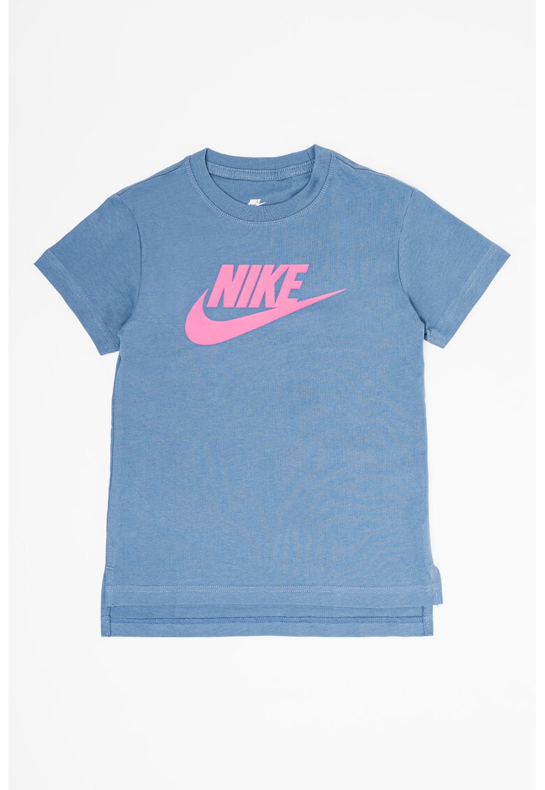 Tricou cu imprimeu logo si terminatie asimetrica Sportswear Futura