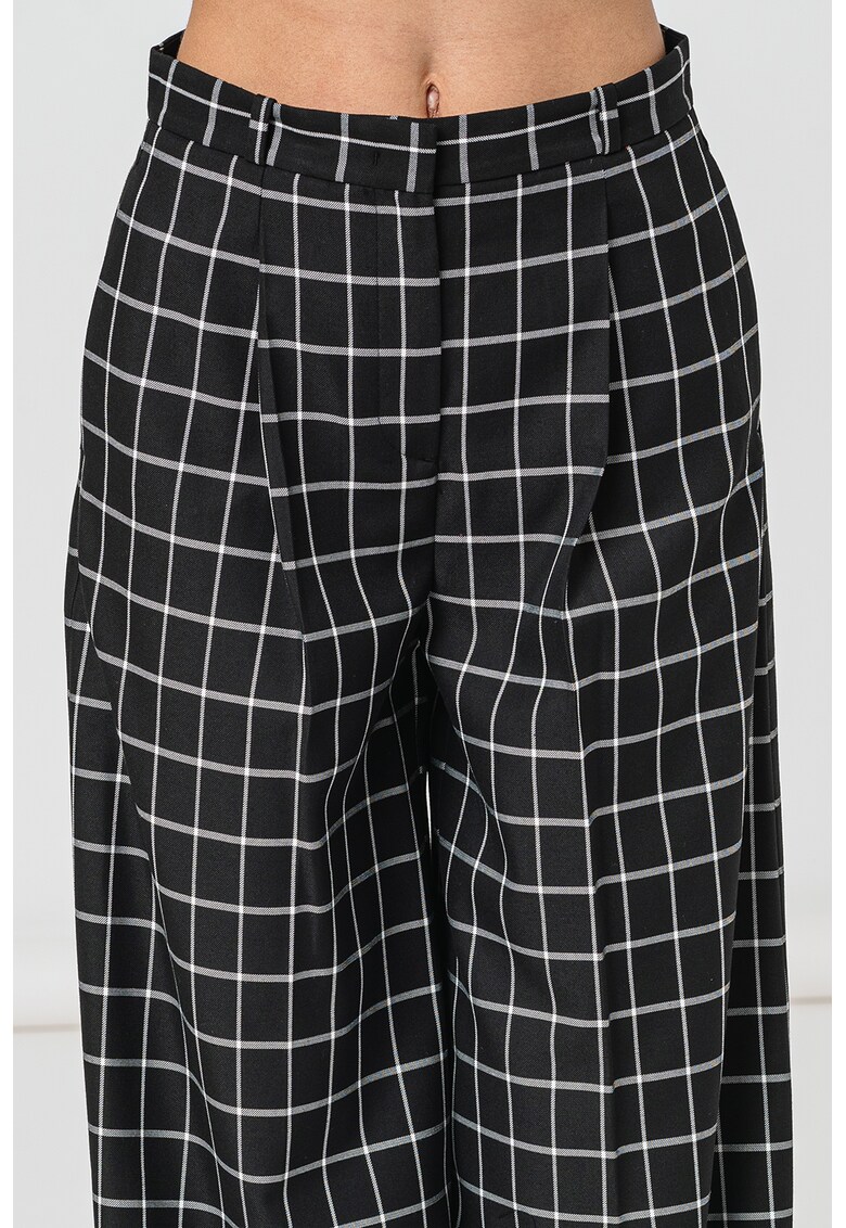 Pantaloni ampli in carouri cedro