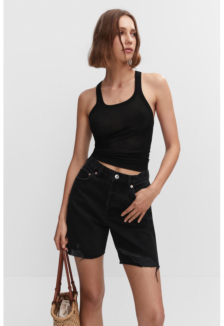 Pantaloni scurti de denim cu talie inalta Kyara