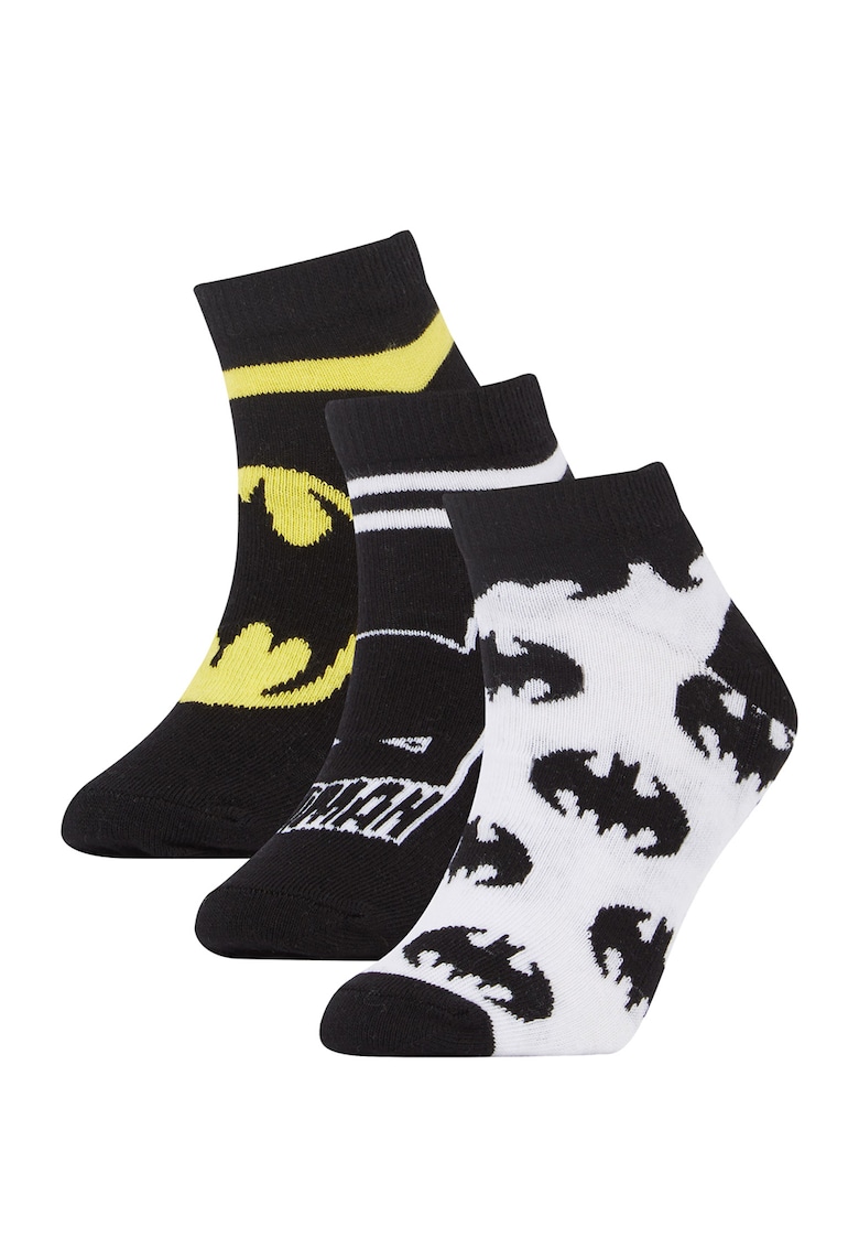 Set de sosete pana la glezna cu tematica Batman - 3 perechi