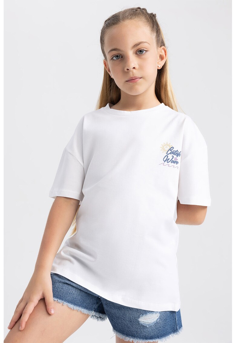 Tricou lejer cu maneci cazute