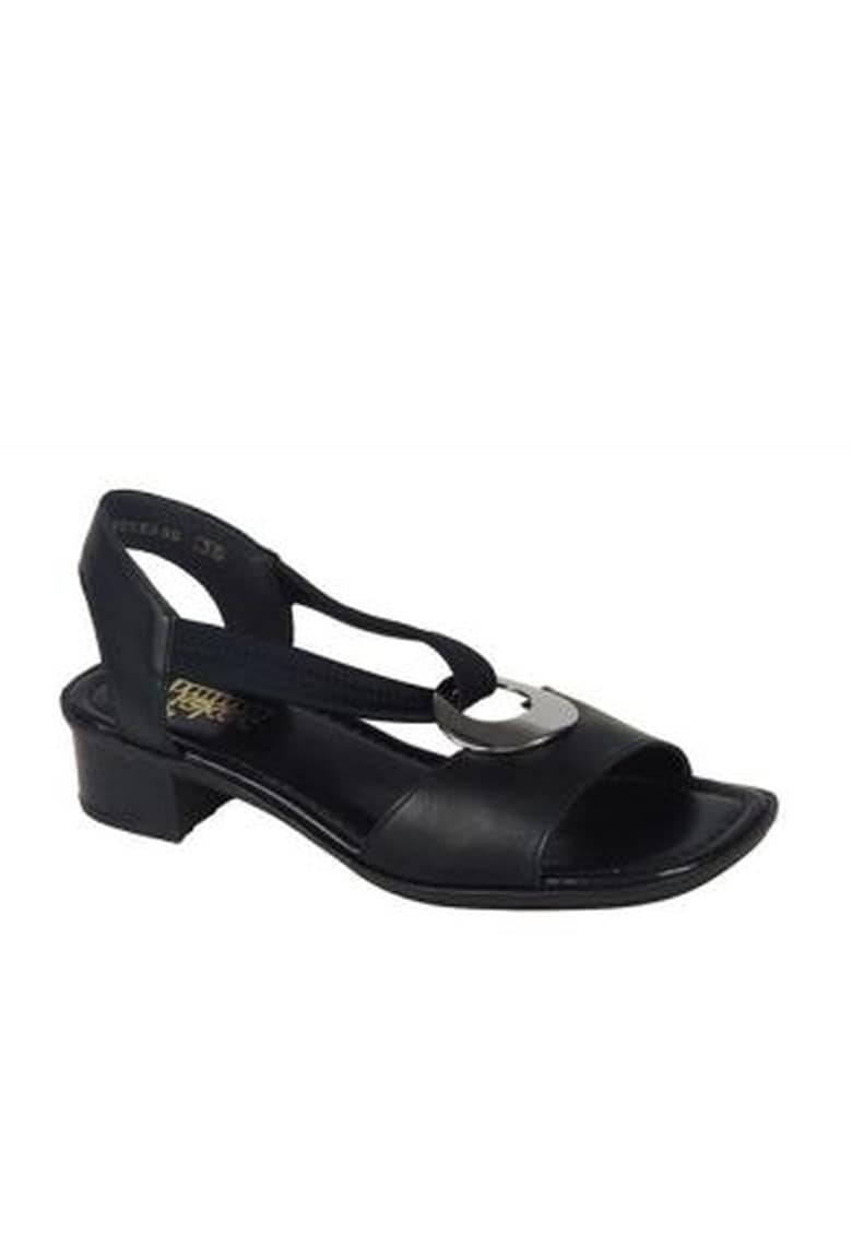 Sandale casual dama - Piele ecologica - Negru -