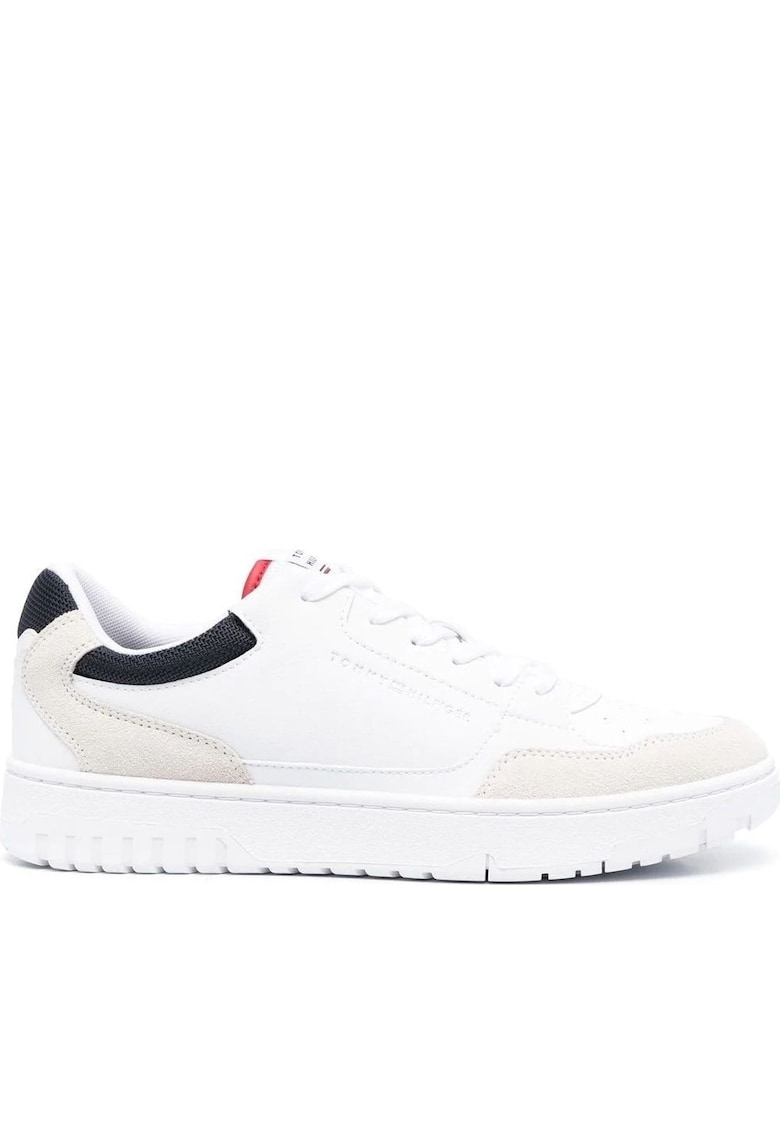 Pantofi sport barbati - Piele naturala/Poliester reciclat - Alb - 44 Pantofi sport barbati - Piele naturala/Poliester reciclat - Alb - 44