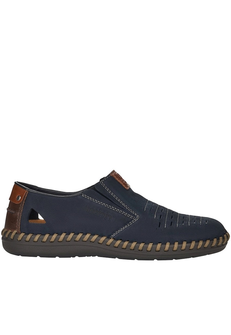 Pantofi casual barbati  Piele - Bleumarin -