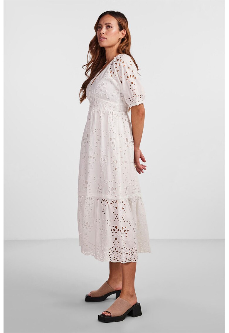 Rochie evazata din dantela San Gallo
