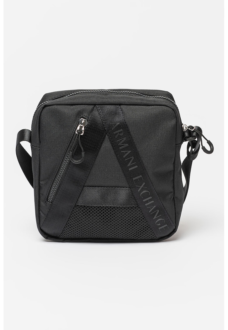 Geanta crossbody cu banda logo