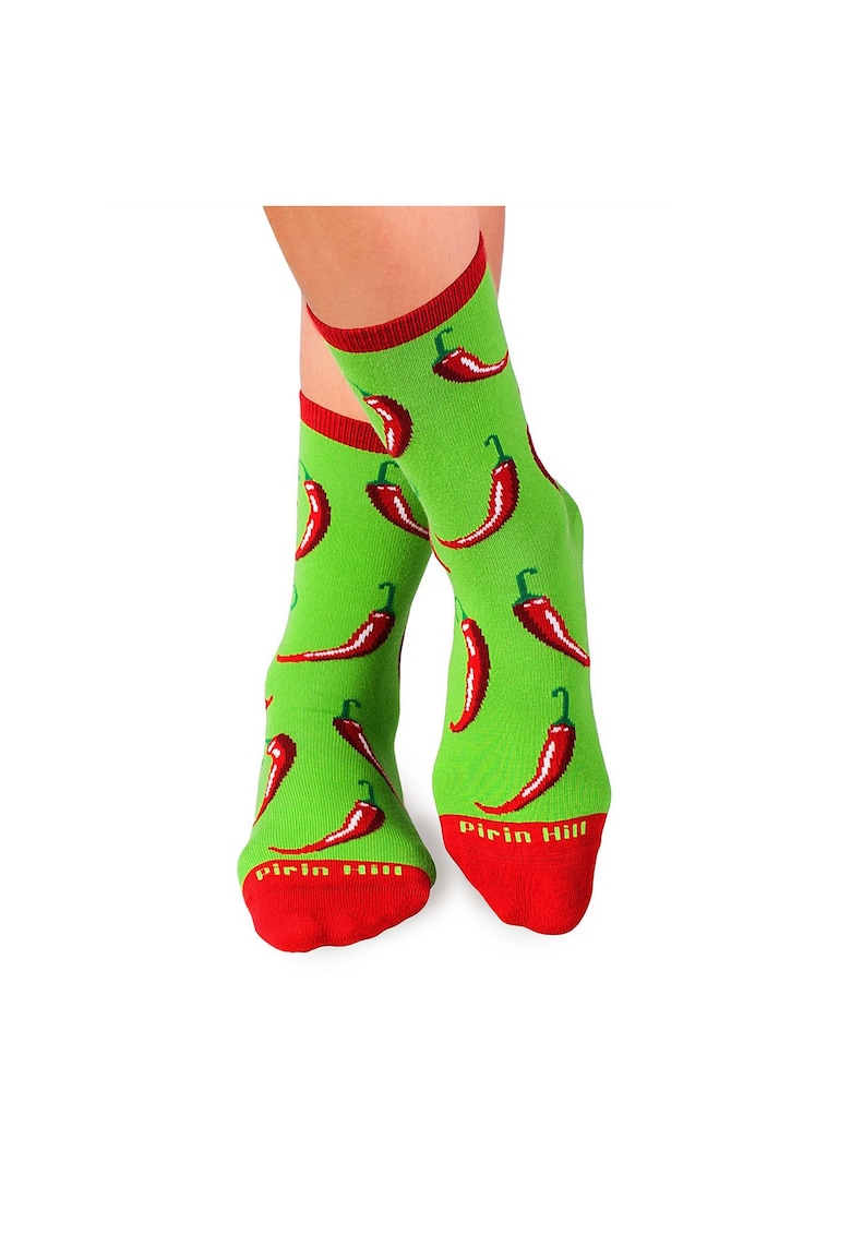 Sosete bumbac organic COLOUR COTTON MEXICO CHILI PEPPER Green