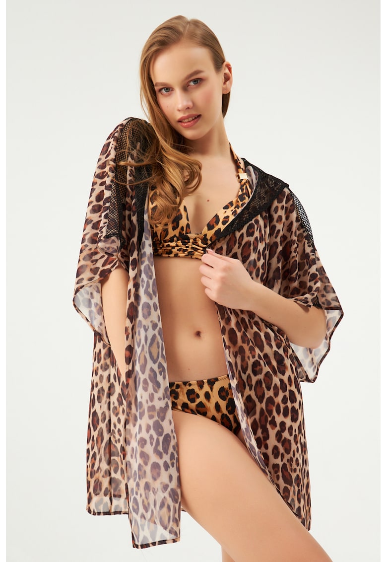 Chimono de sifon cu animal print