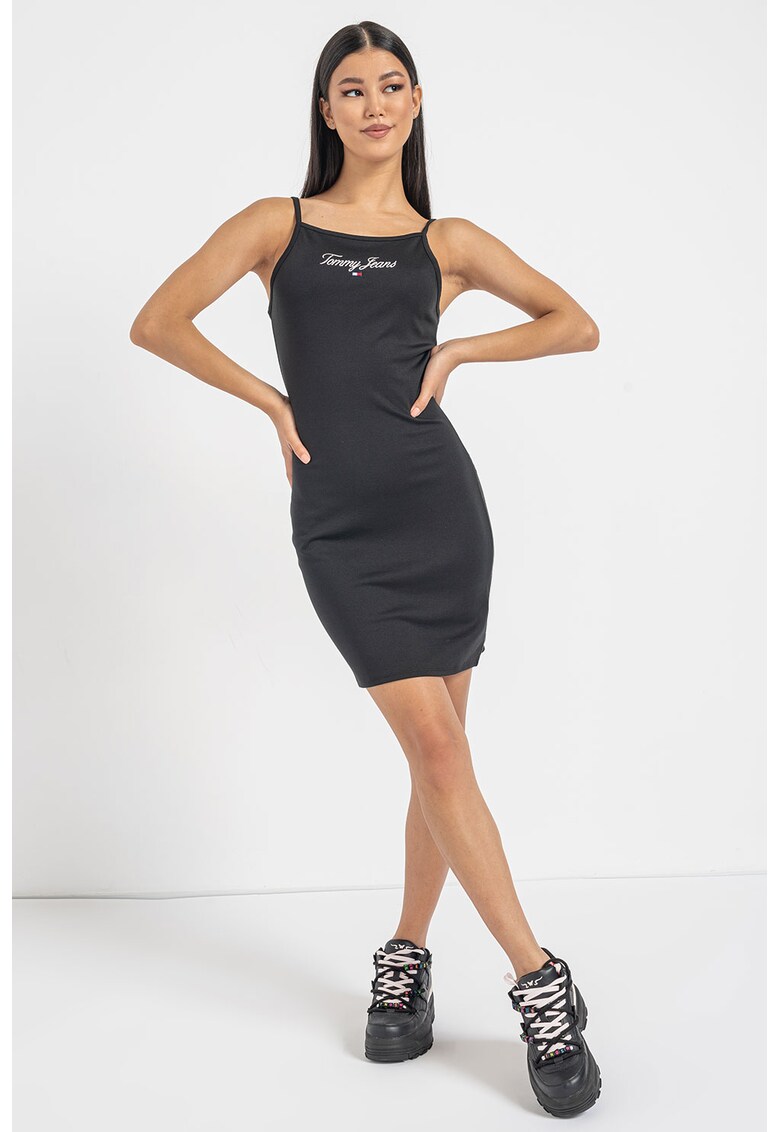 Rochie mini cu broderie logo