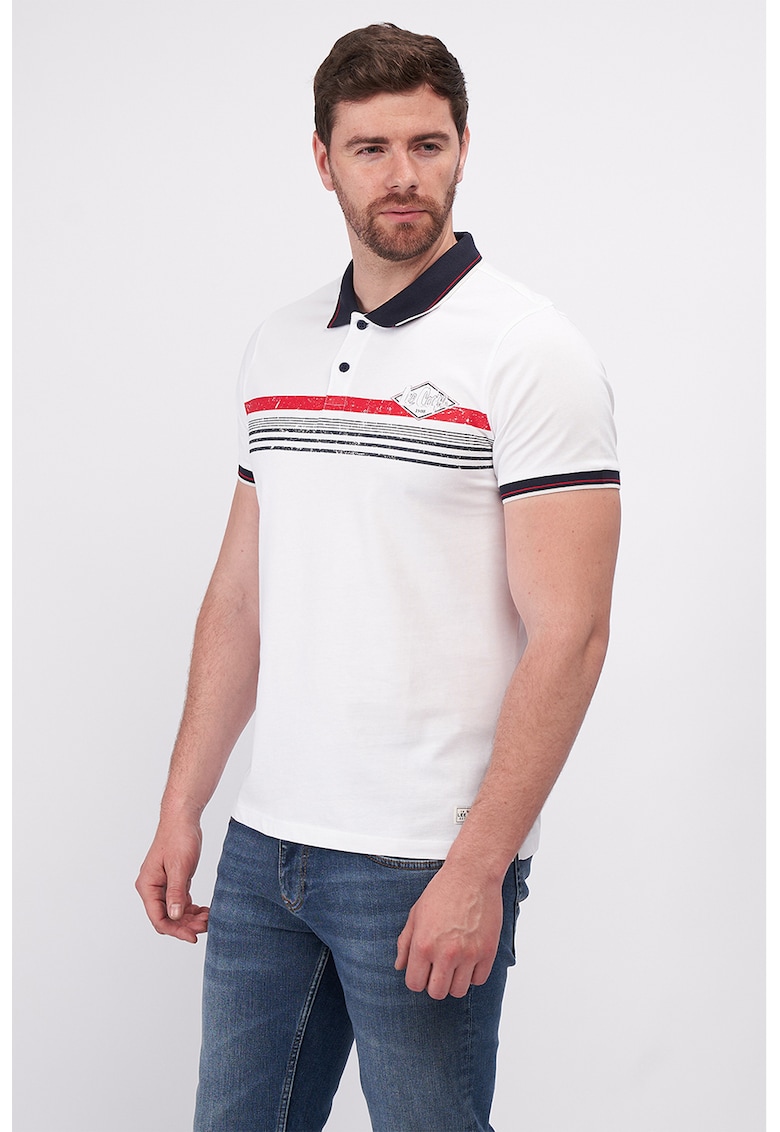 Tricou polo cu dungi