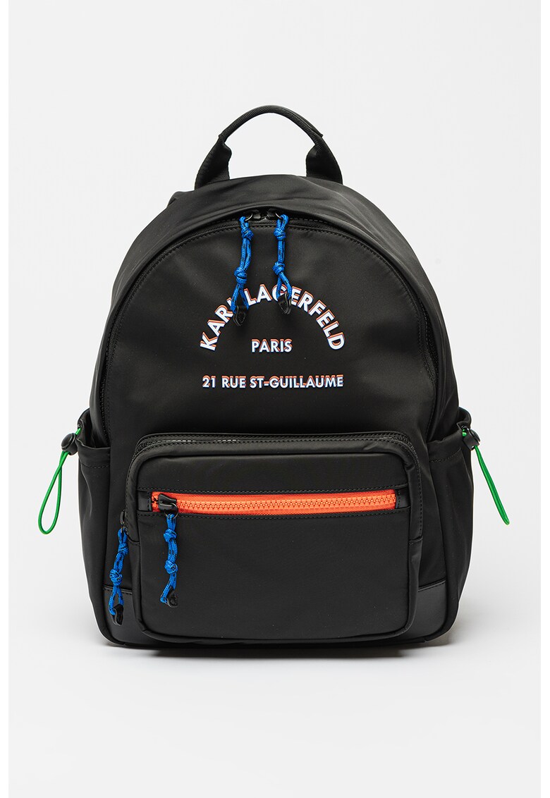 Rucsac cu imprimeu logo si buzunare multiple athleisure