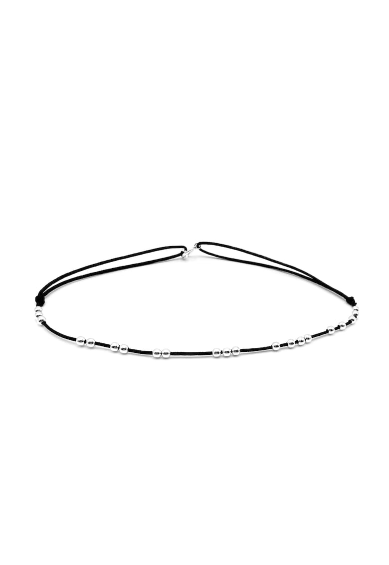 Bratara pentru Picior cu bilute din Argint 925 - snur reglabil