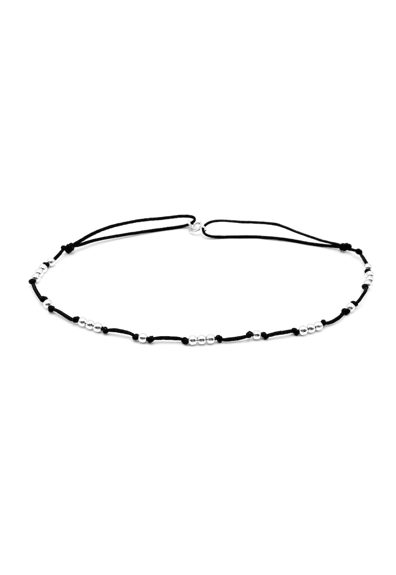 Bratara pentru Picior cu 21 de bilute din Argint 925 - snur reglabil