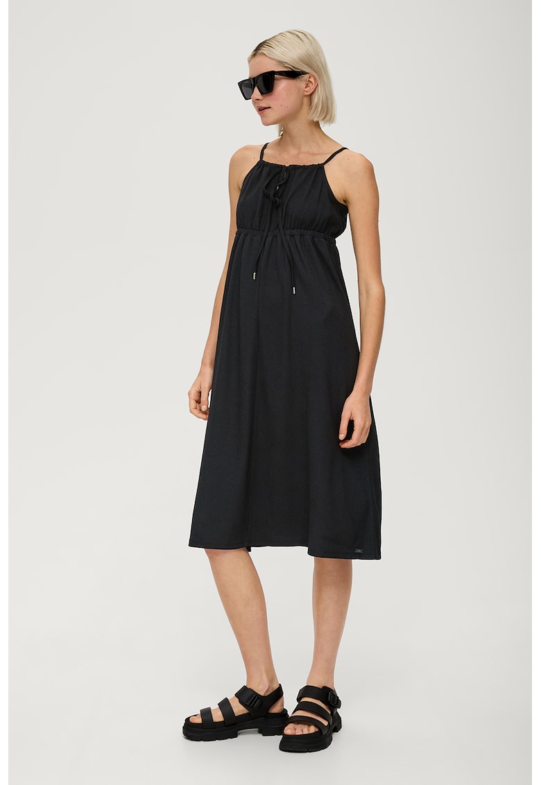 Rochie midi cu decupaj in V