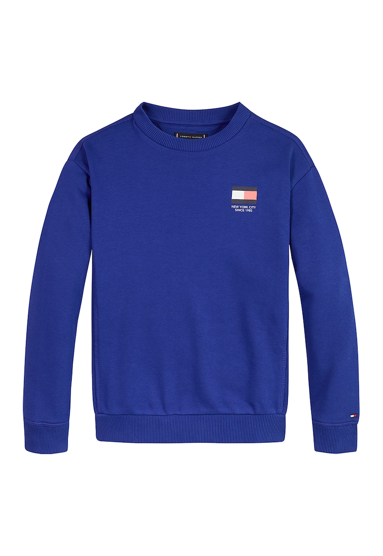 Bluza sport din bumbac organic cu maneci cazute