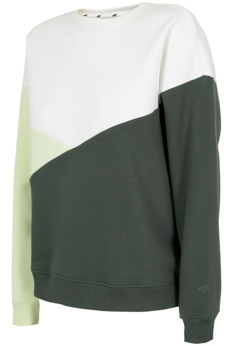 Bluza dama - Bumbac - Alb/Verde -