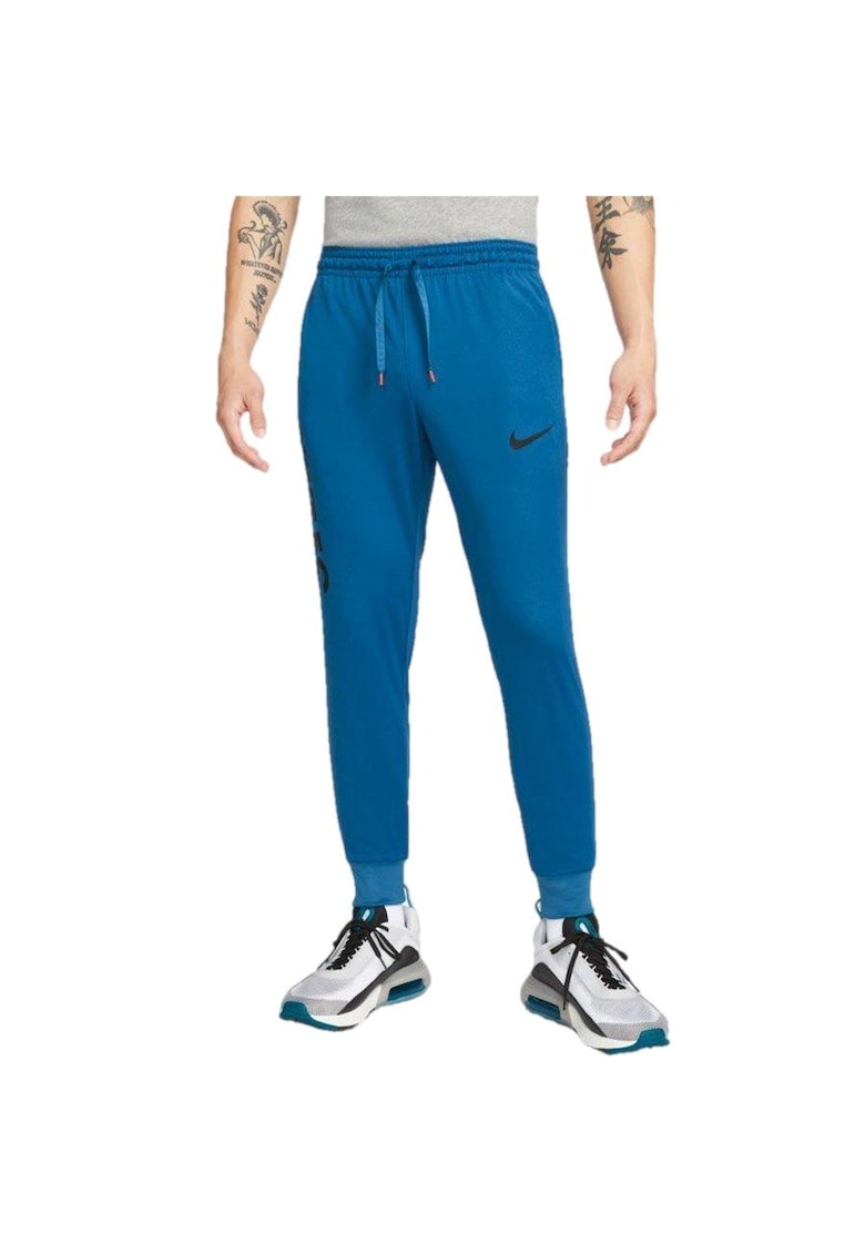 Pantaloni de fotbal pentru barbati - Poliester - Albastru -