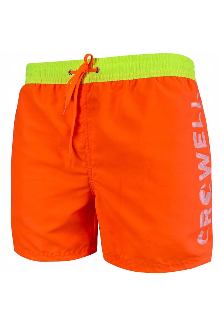 Pantaloni scurti barbati - Poliester - Portocaliu/ Verde -