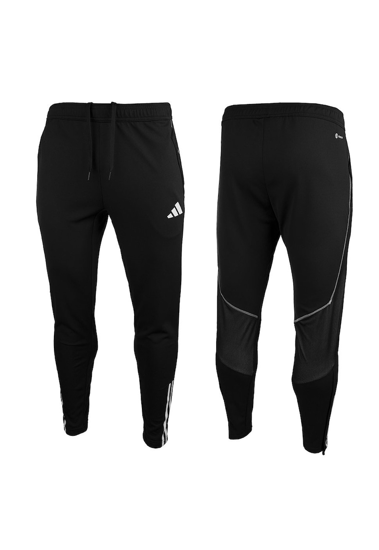 Pantaloni sport barbati Tiro 23 - Poliester - AlbNegru