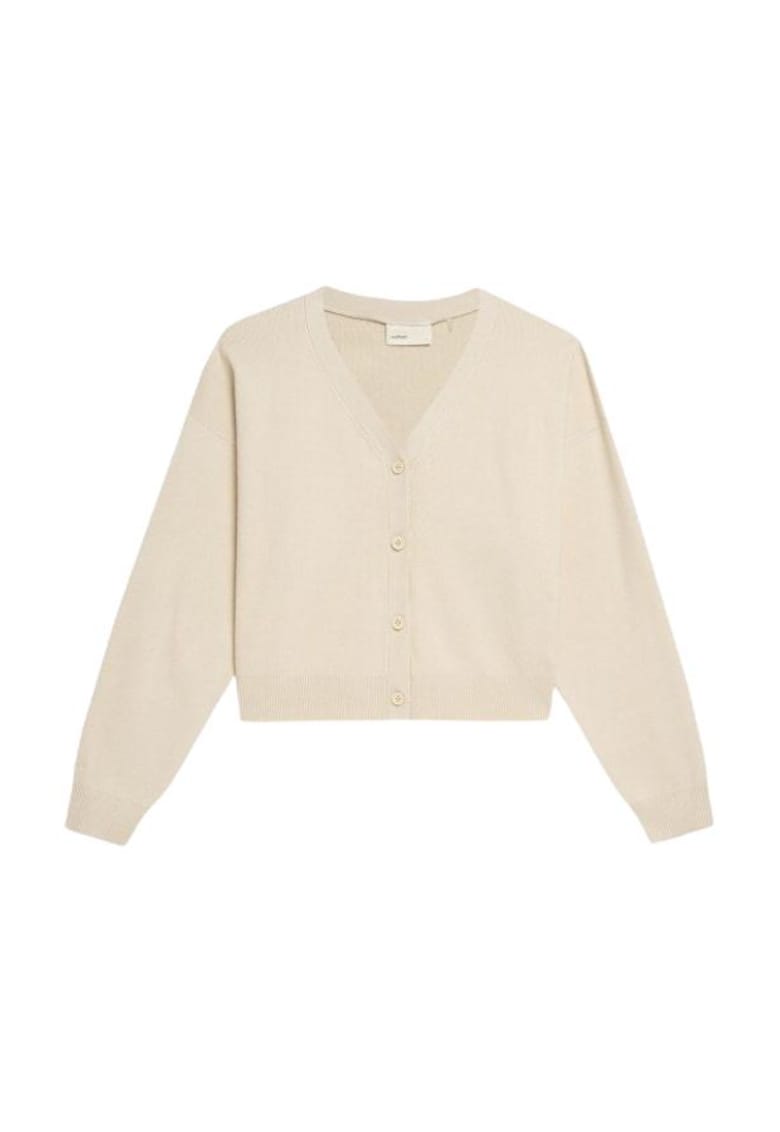 Cardigan dama - Viscoza/Poliester/Poliamida - Bej - Bej