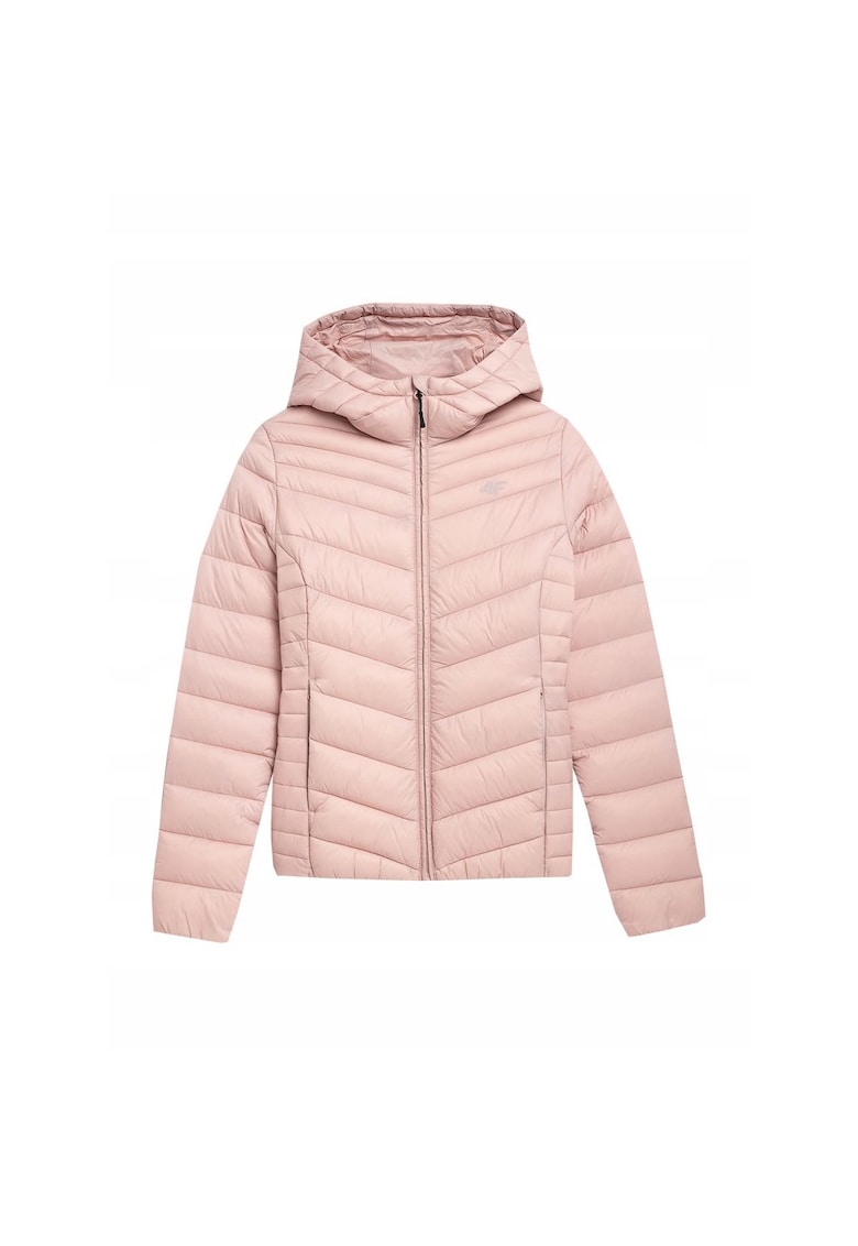 Jacheta de puf pentru femei - 4E - F095 - Roz -