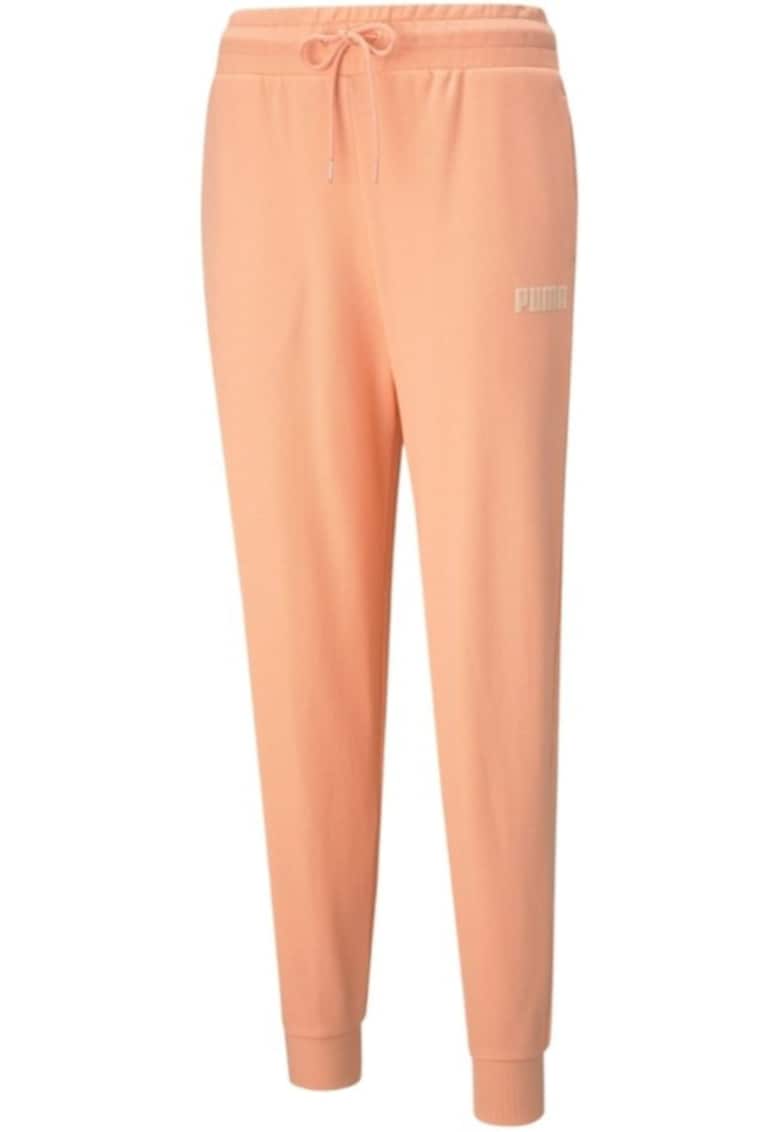 Pantaloni sport dama - Bumbac/Poliester - Portocaliu -