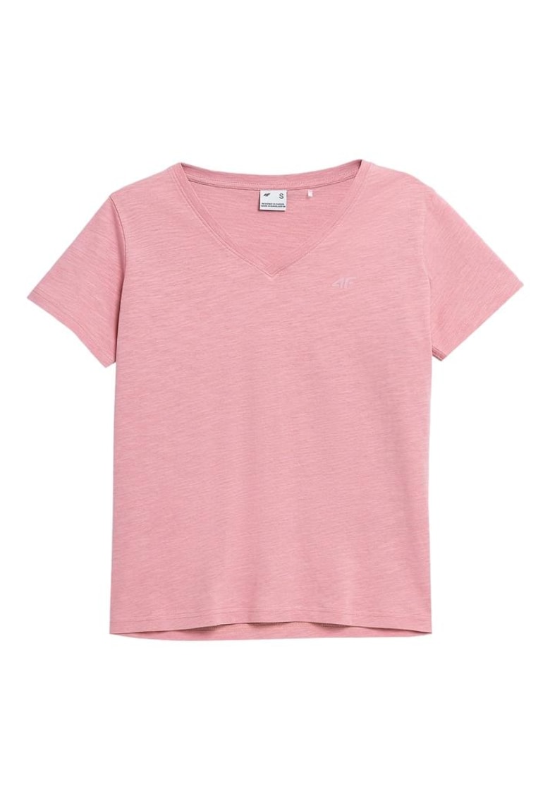 Tricou dama - Bumbac - Roz deschis -