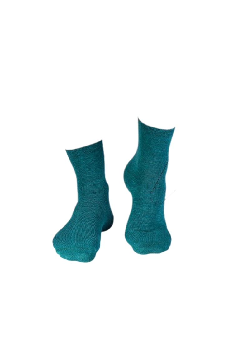 Sosete din in si bumbac LINEN SNEAKER SOCKS Albastru petrol