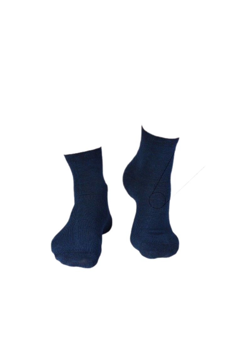 Sosete din in si bumbac LINEN SNEAKER SOCKS Albastru inchis