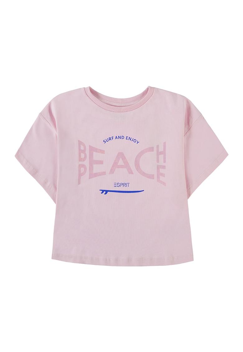Tricou crop cu imprimeu