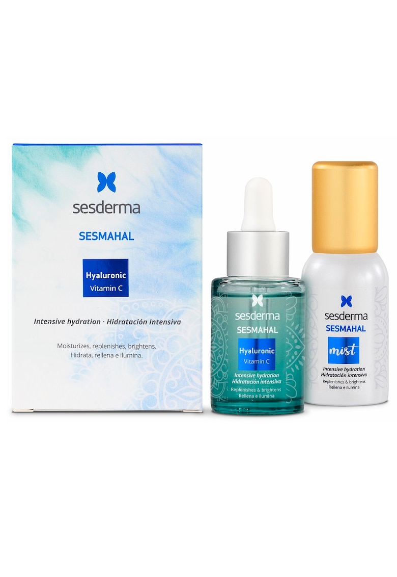 Pachet Ser cu vitamina C si Acid Hialuronic - 30 ml - Mist Lipozomal - 30 ml Sesmahal -