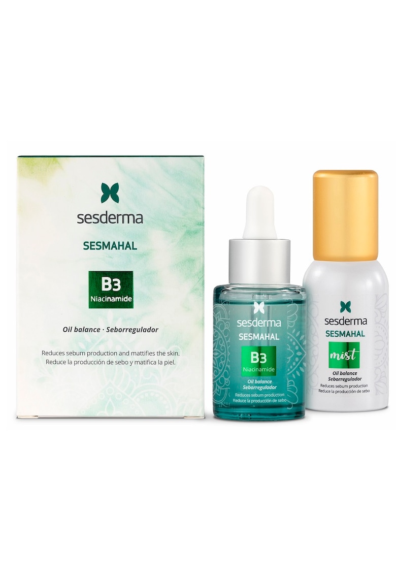 Pachet Ser Niacinamide B3 - 30 ml + Ser cu vitamina B5 Mist Liposomal - 30 ml Sesmahal -