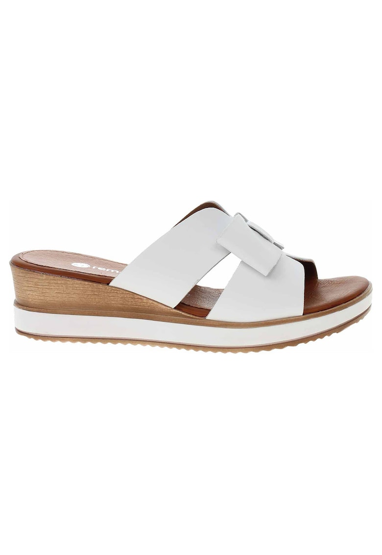 Papuci dama - Piele - D6456-00 - alb - Alb
