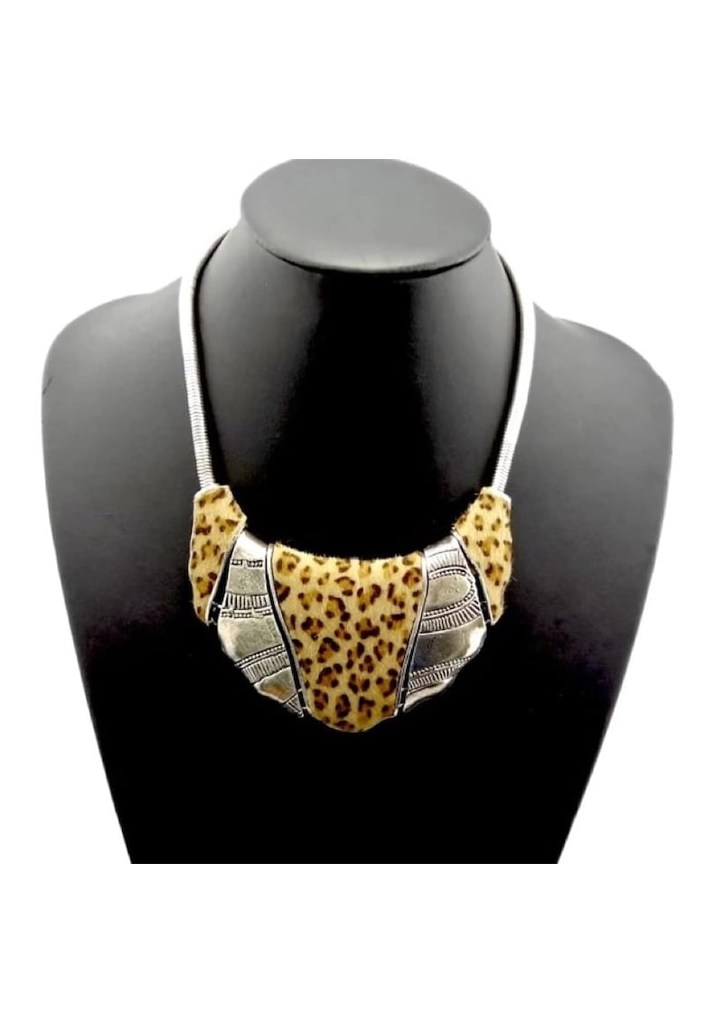 Colier argintiu - cu animal print - Laima C27 -