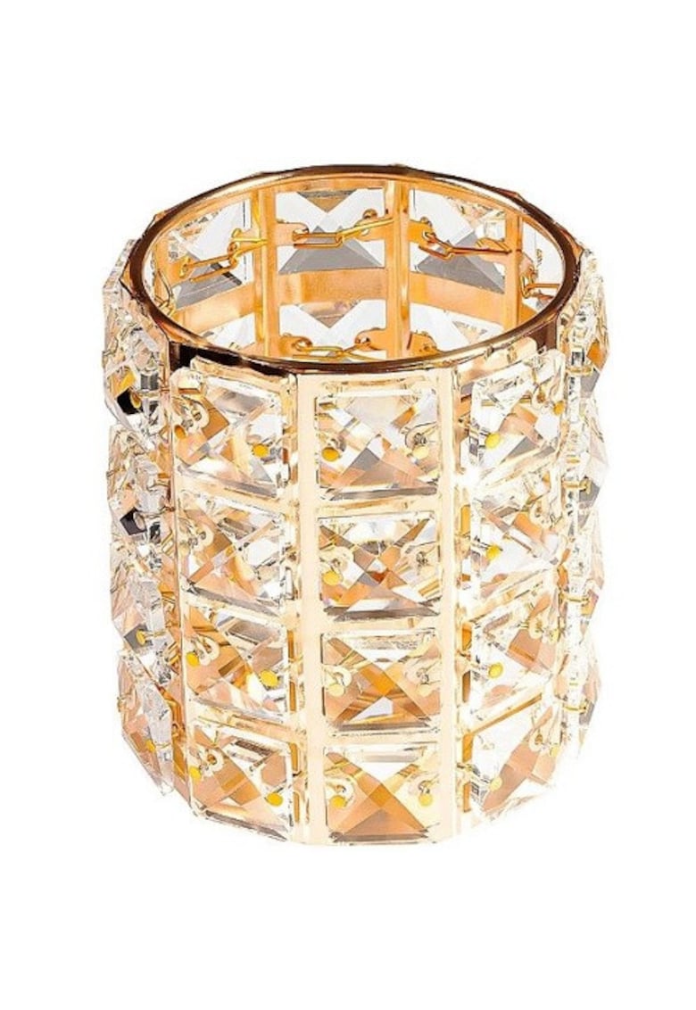 Suport pensule machiaj - Crystal - Gold
