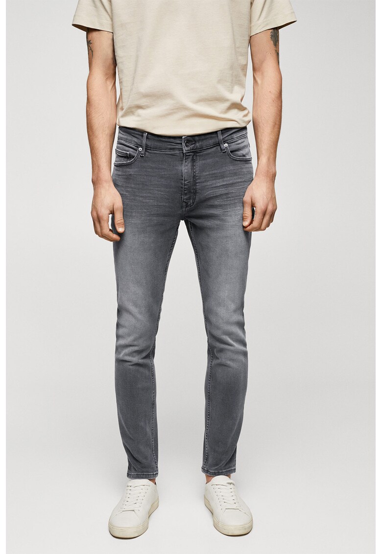 Blugi skinny cu detalii cu aspect decolorat Jude
