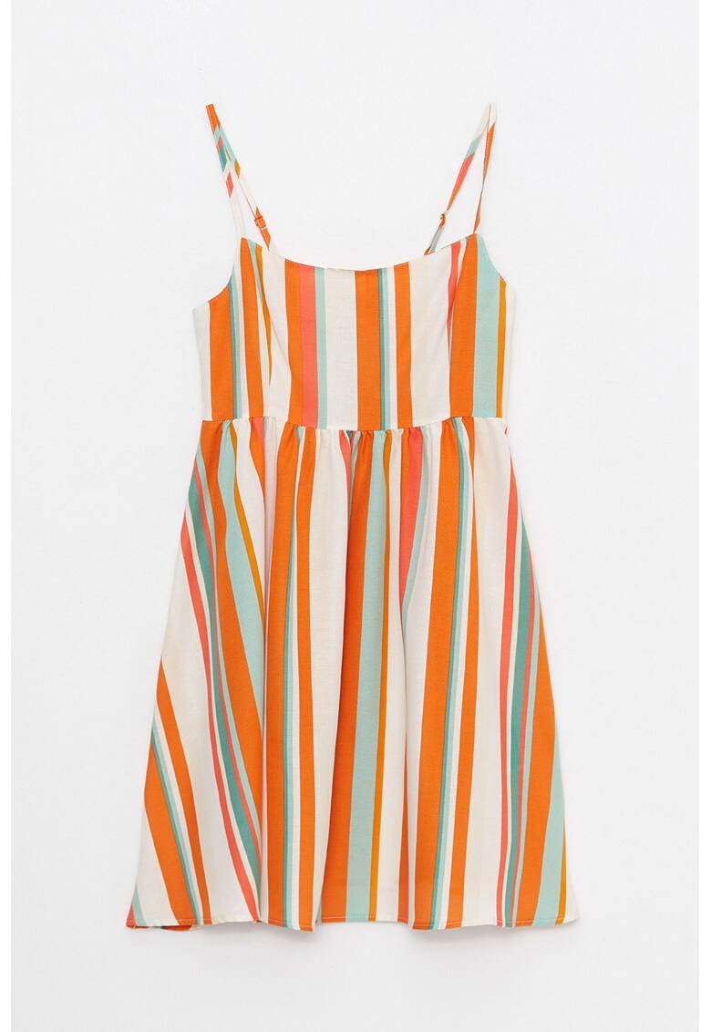 Rochie mini evazata in dungi