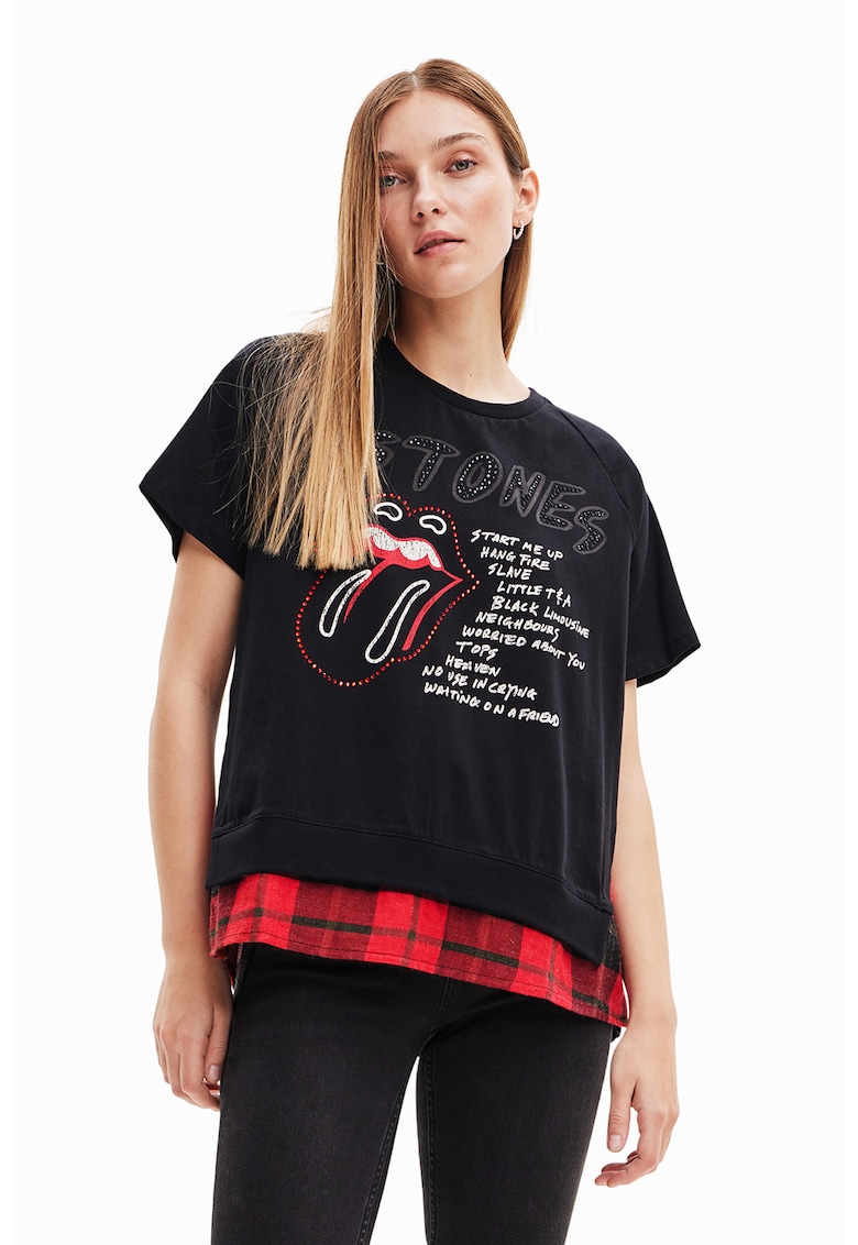 Tricou cu model si aspect 2in1
