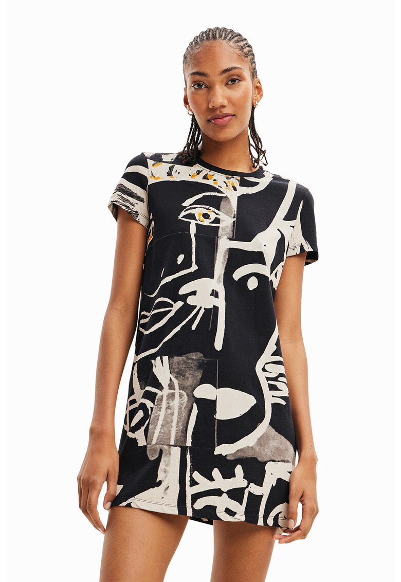 Rochie-tricou cu imprimeu