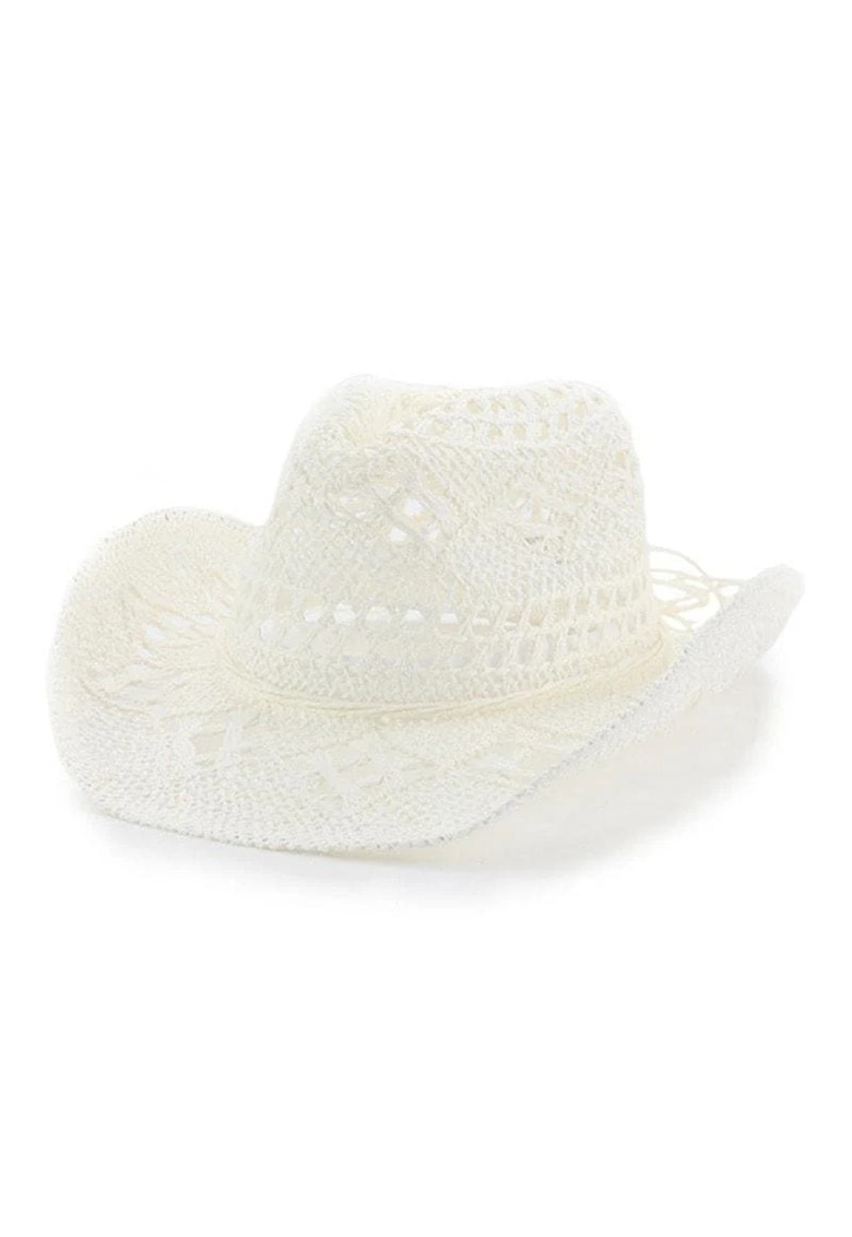 Palarie dama - alba - stil cowboy - de vara - Celia Palarie dama - alba - stil cowboy - de vara - Celia