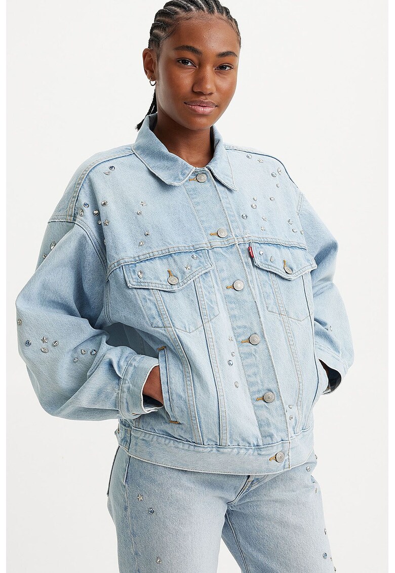 Jacheta trucker relaxed fit din denim 90's