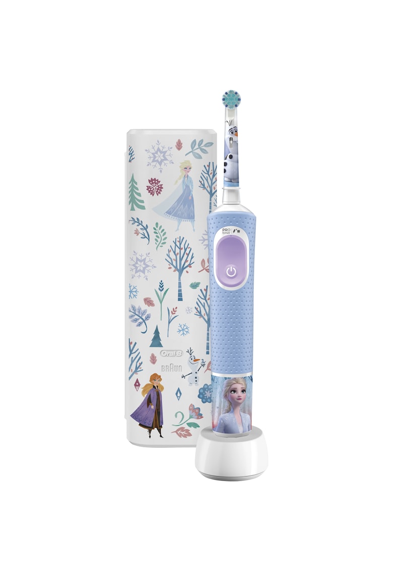 Oral-b Periuta de dinti electrica pro kids pentru copii - curatare 2d - 2 programe - 1 capat - 4 autocolante - trusa de calatorie