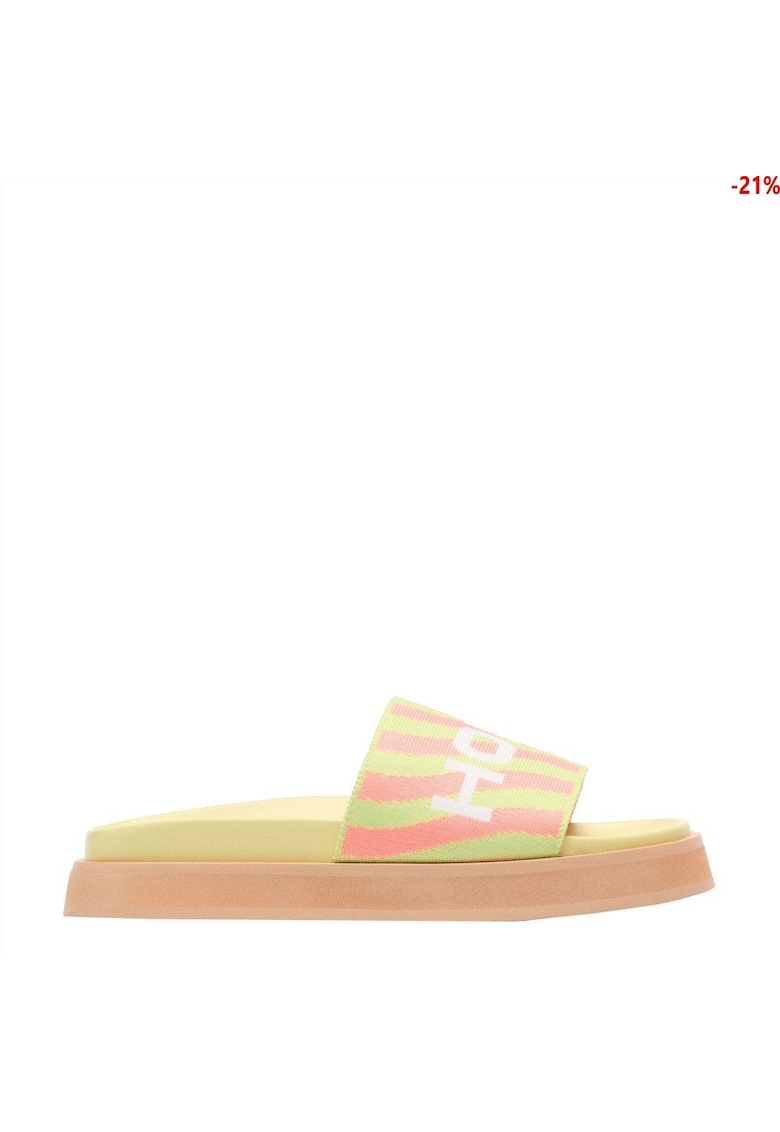 Papuci dama -  Cauciuc - Verde/Roz - 37