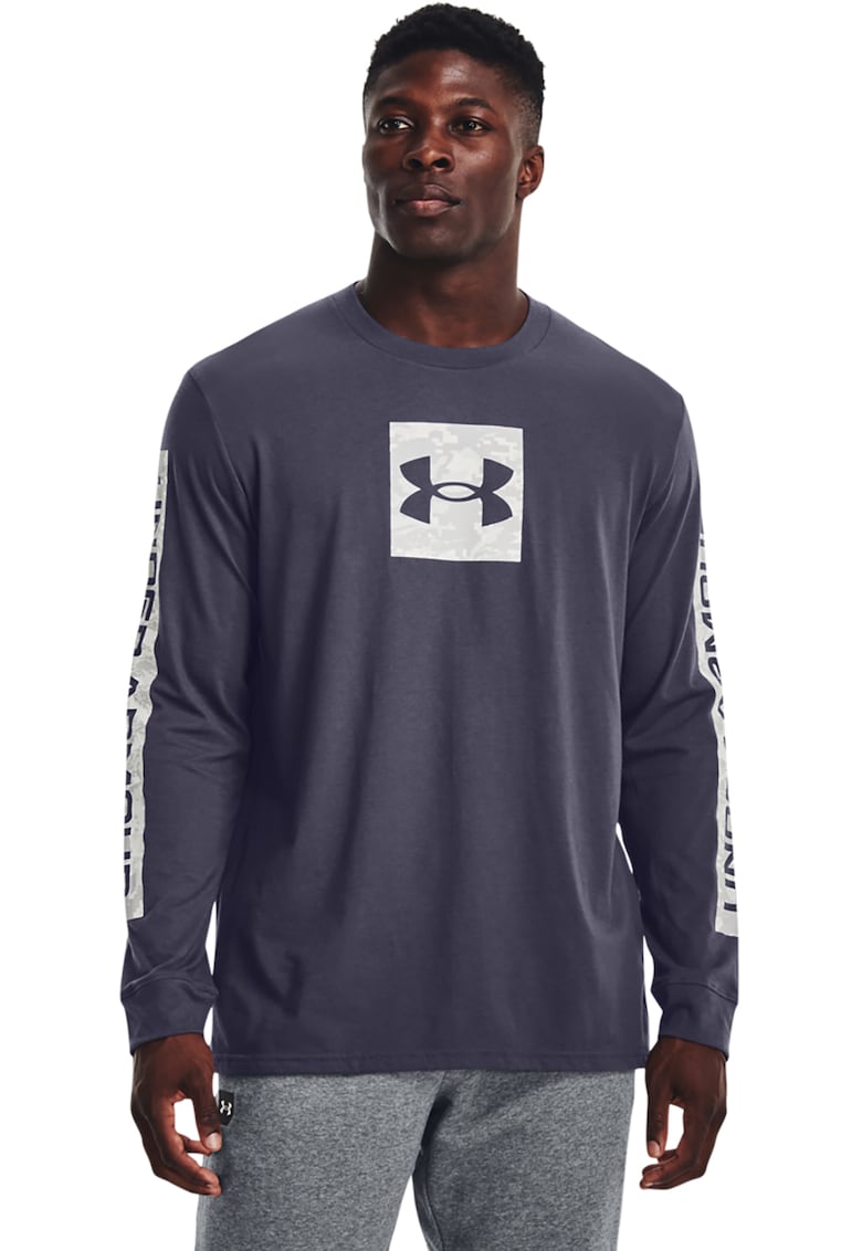Bluza cu imprimeu logo pentru fitness camo boxed